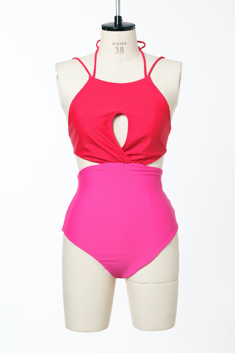 CUT-OUT TWISTED SWIMSUIT - FETICO