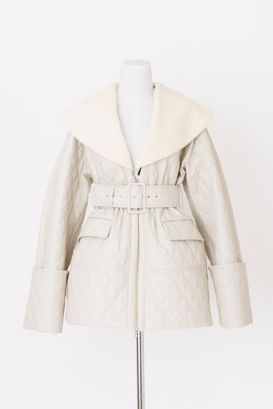 FAUX-LEATHER QUILTED JACKET - FETICO