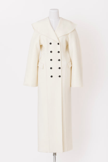 SAILOR COLLAR WOOL COAT - FETICO