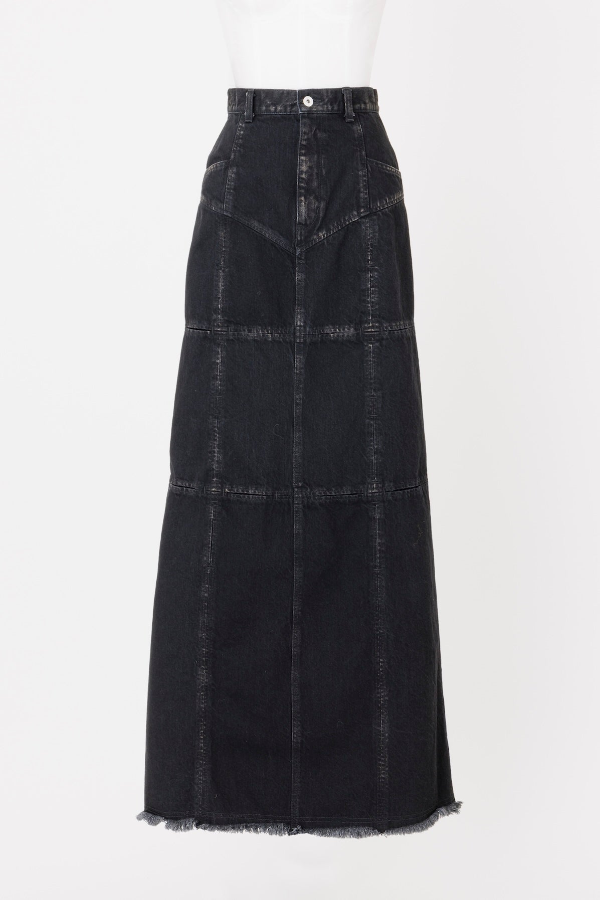 DENIM SLIT MAXI SKIRT - FETICO