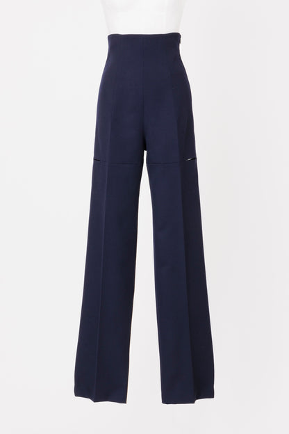 WOOL GABARDINE SLIT TROUSERS - FETICO