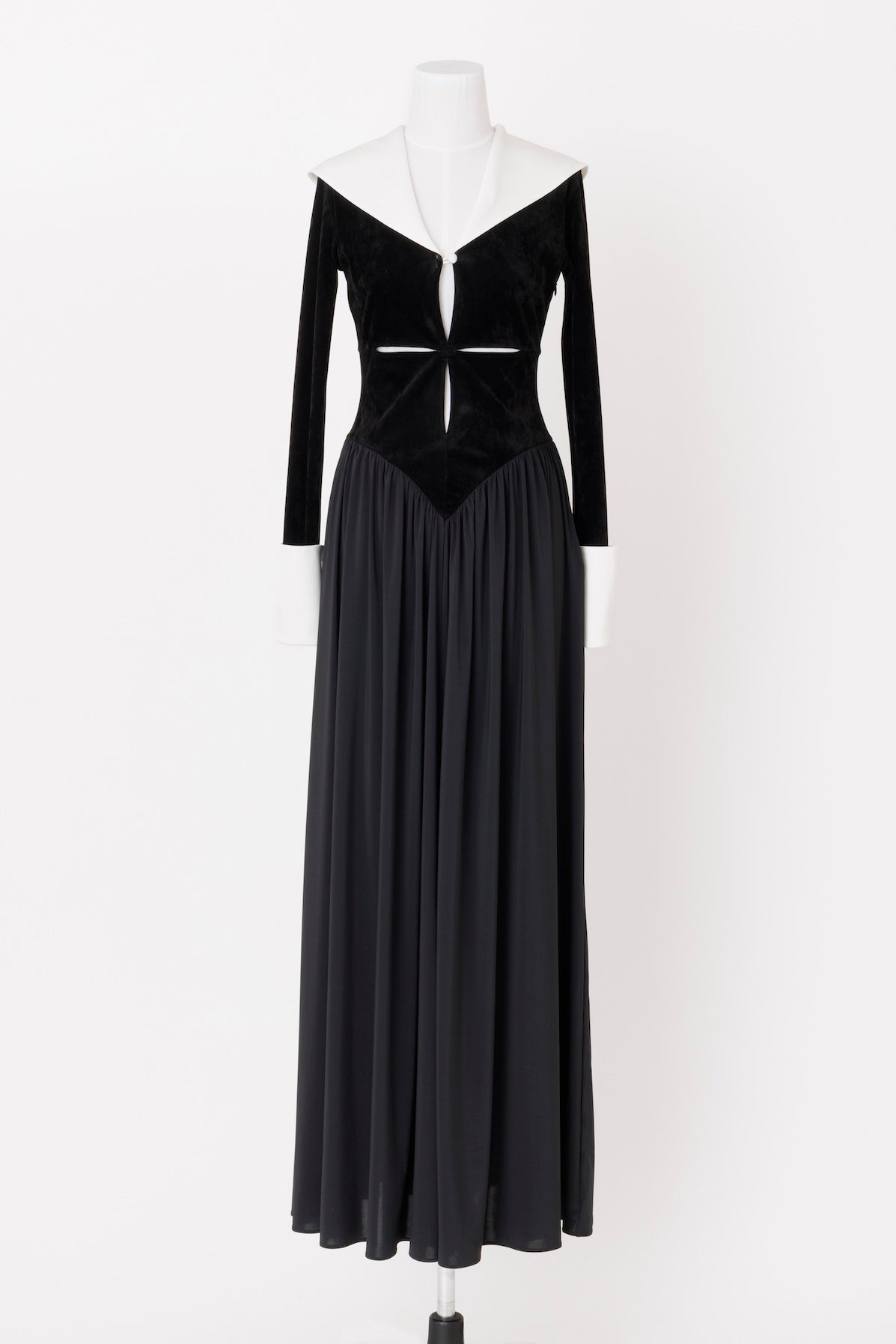 VELVET JERSEY SLIT DRESS - FETICO