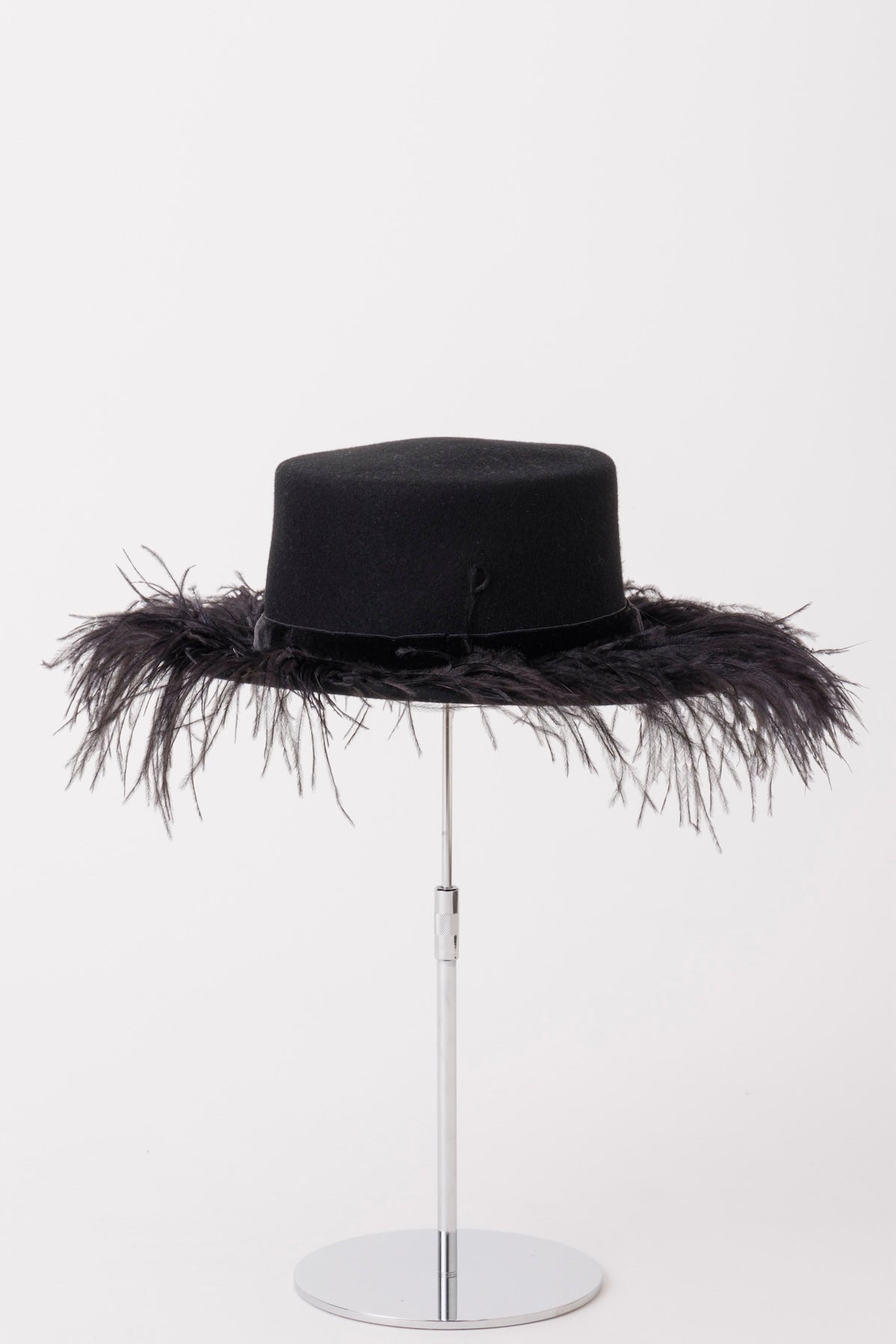 FETICO × MISA HARADA FEATHER BOATER HAT - FETICO