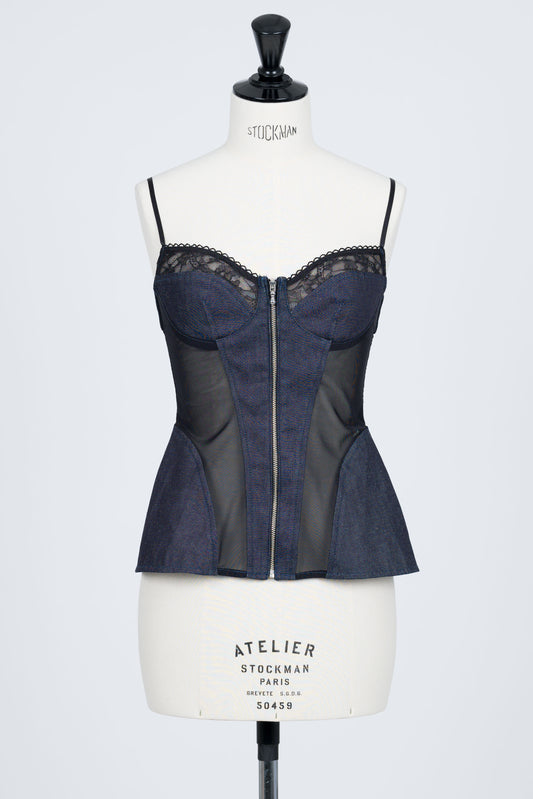 ORGANIC COTTON DENIM BUSTIER - FETICO