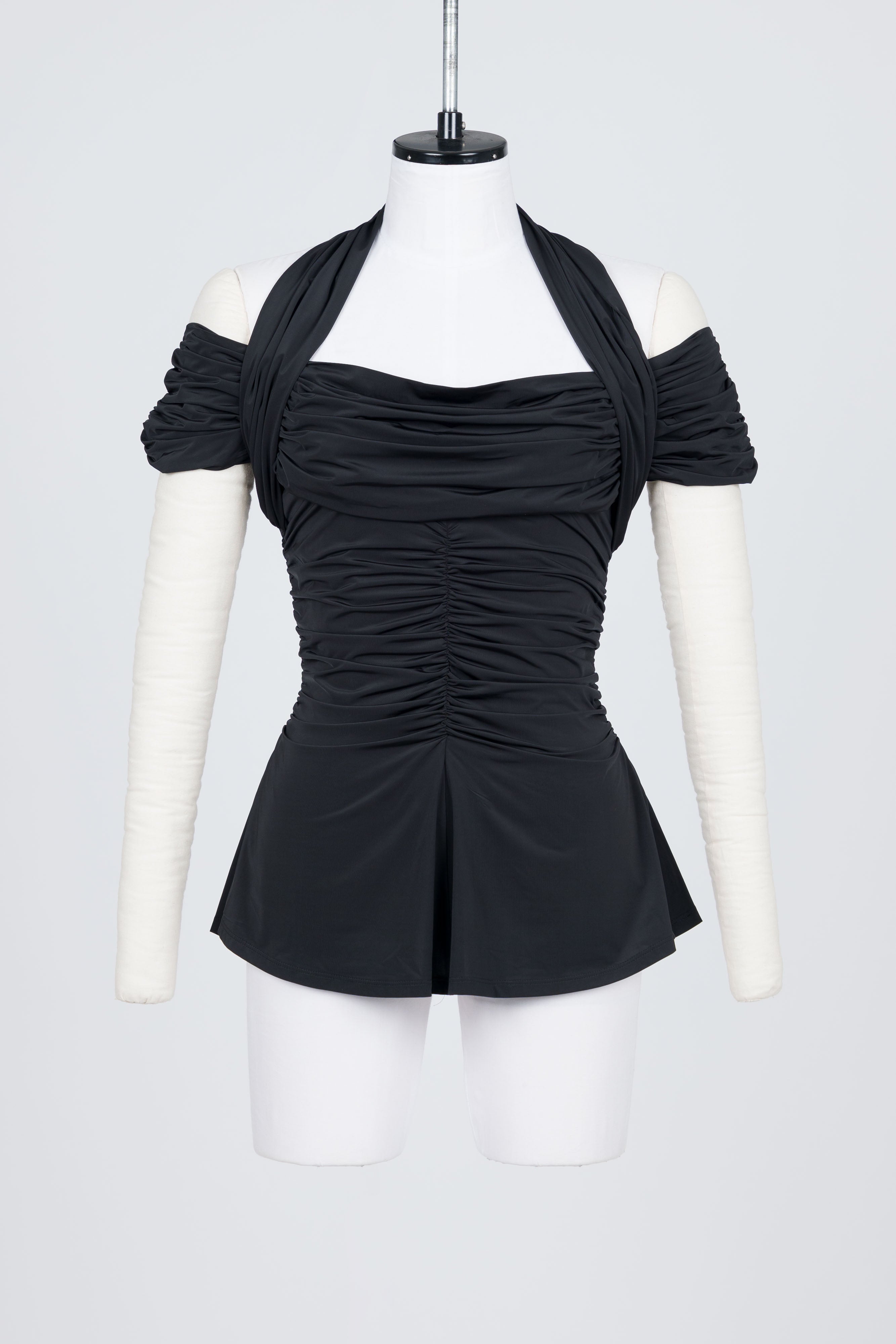 トップス fetico STRETCH JERSEY OFF-SHOULDER TOP FETICO/フェティコ】別注 STRIPE KNIT OFF-SHOULDER TOP