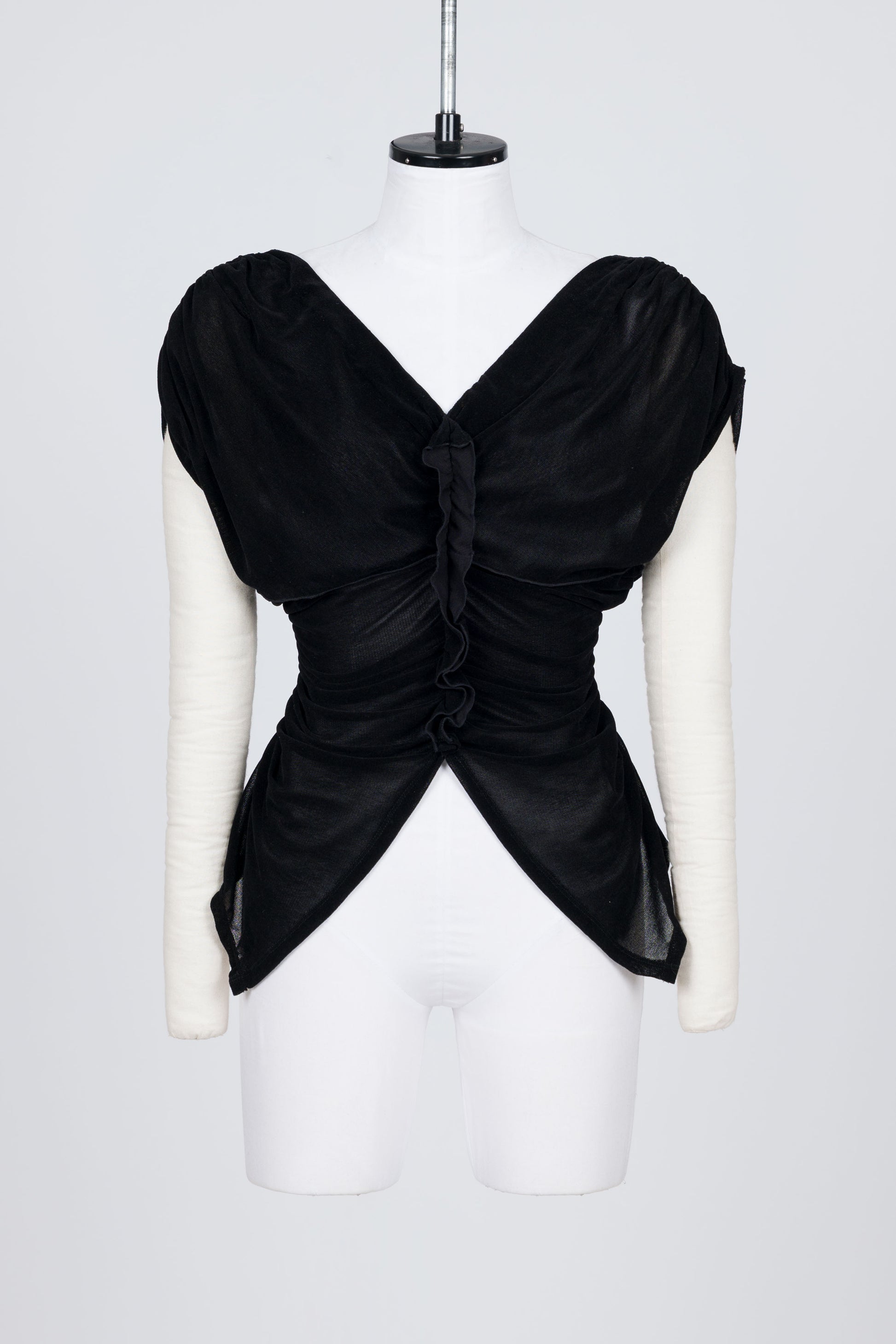 VELVET TULLE SHIRRING TOP - FETICO