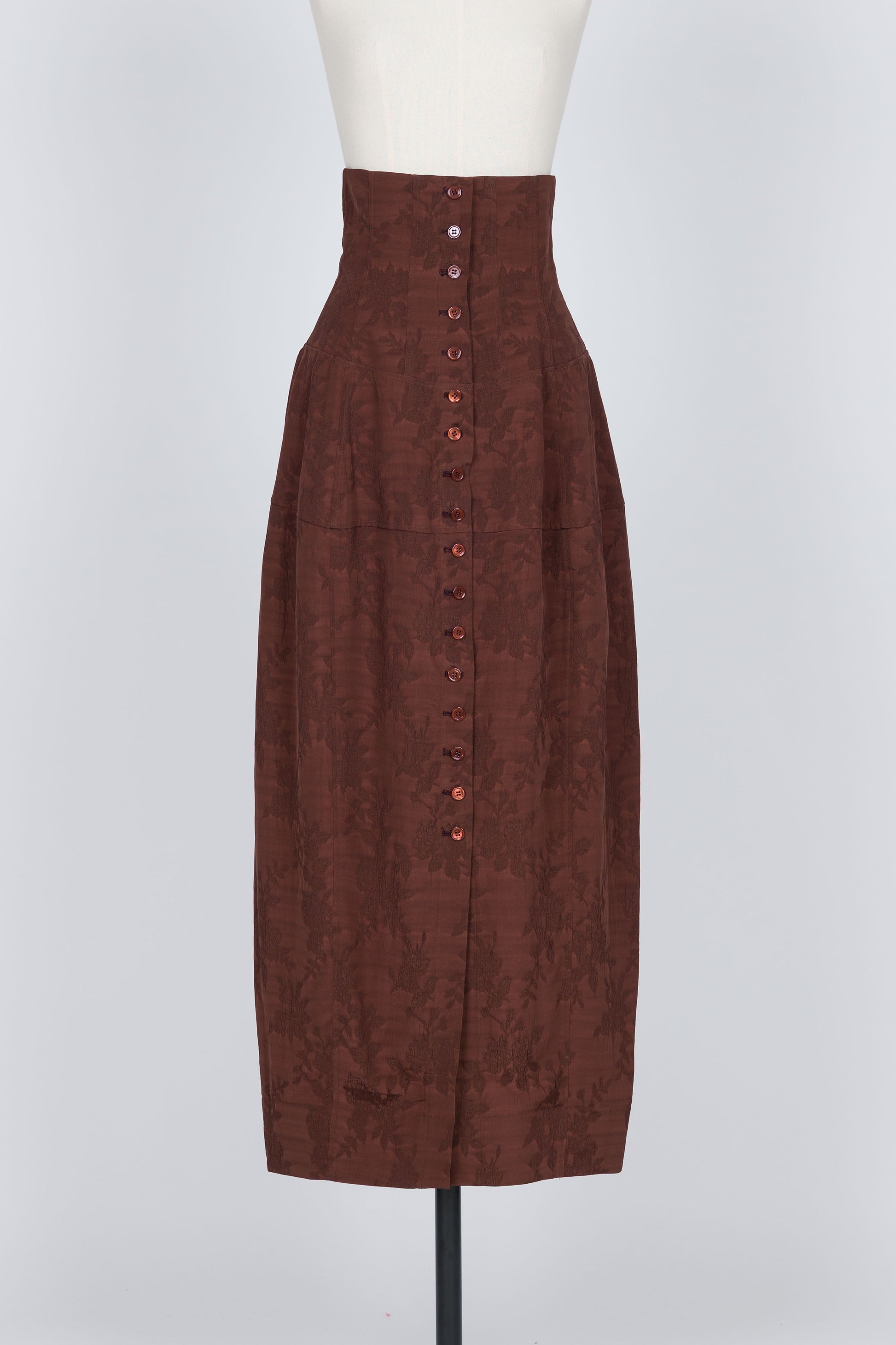 ROSE JACQUARD MAXI SKIRT - FETICO