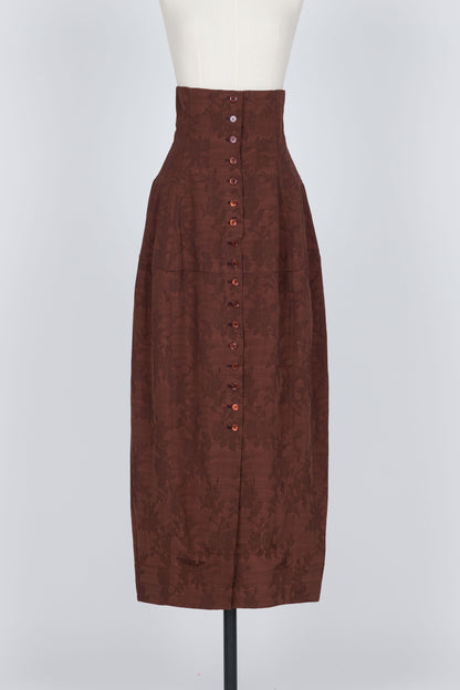 ROSE JACQUARD MAXI SKIRT - FETICO