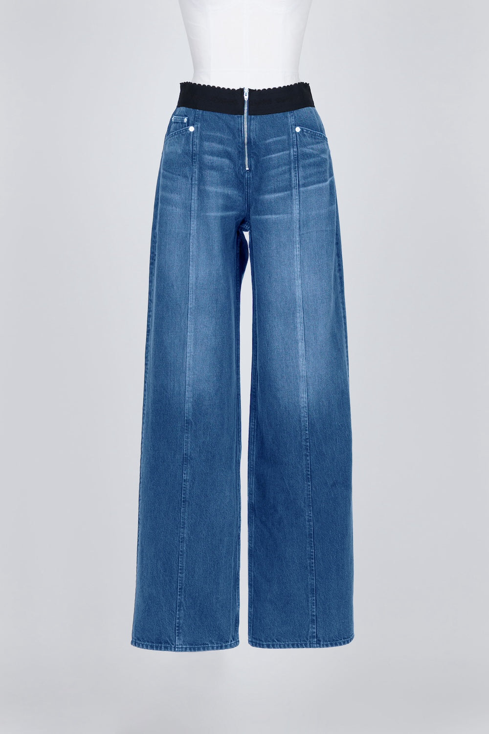 ORGANIC COTTON DENIM WIDE-LEG JEANS - FETICO