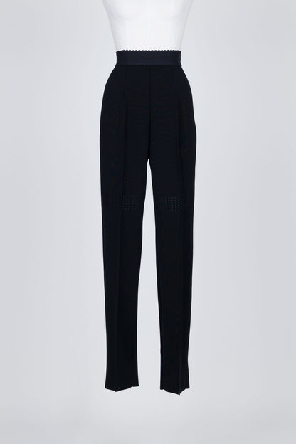HIGH-WAISTED KNIT TROUSERS - FETICO
