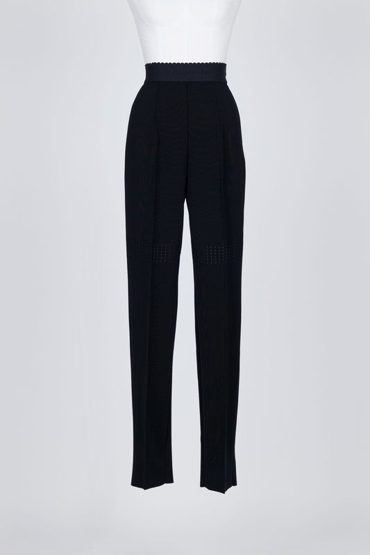 HIGH-WAISTED KNIT TROUSERS - FETICO