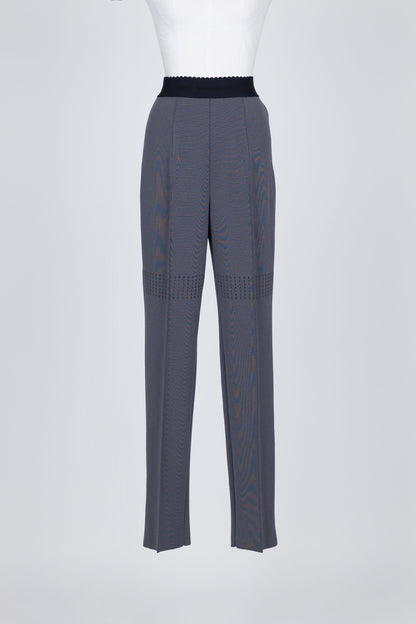 HIGH-WAISTED KNIT TROUSERS - FETICO
