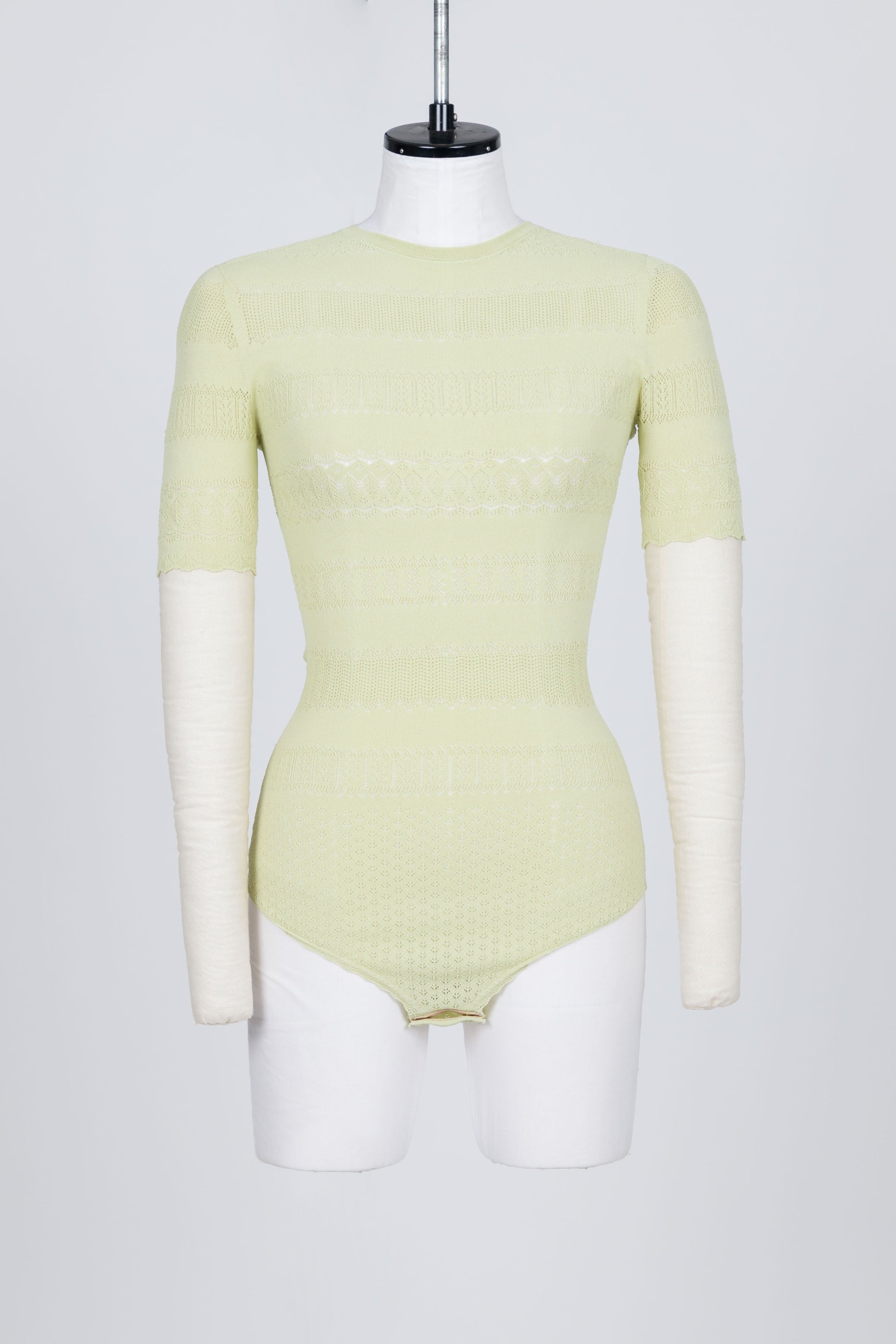 STRETCH LACE KNIT BODYSUIT - FETICO