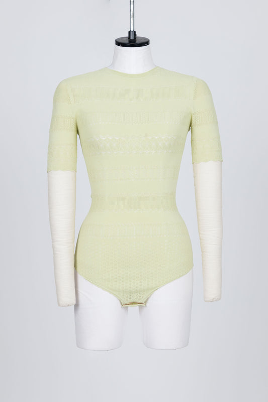 STRETCH LACE KNIT BODYSUIT - FETICO