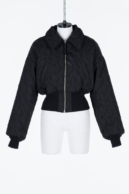 FLORAL JACQUARD BOMBER JACKET - FETICO