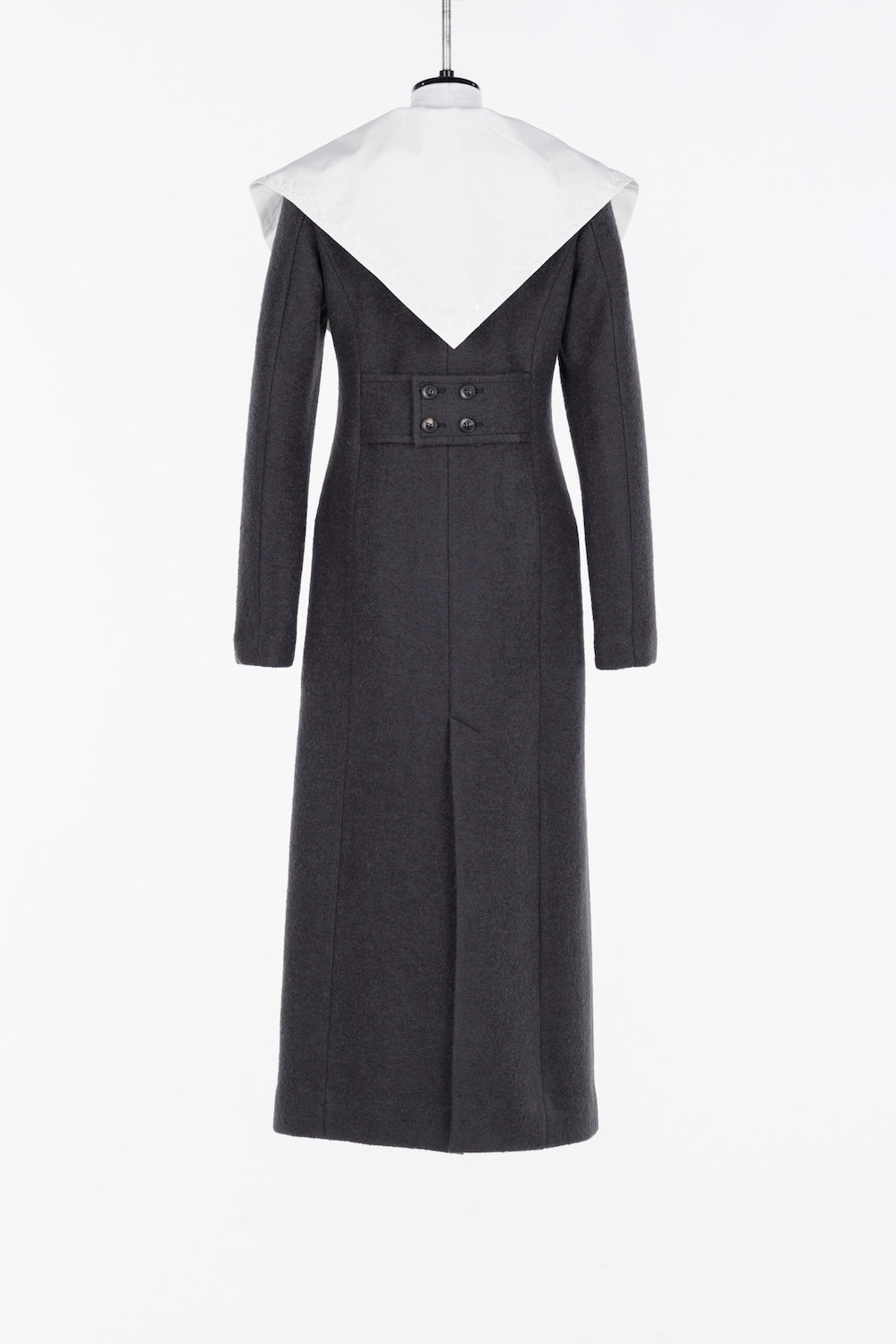 SINGLE BREASTED BOUCLE WOOL COAT - FETICO
