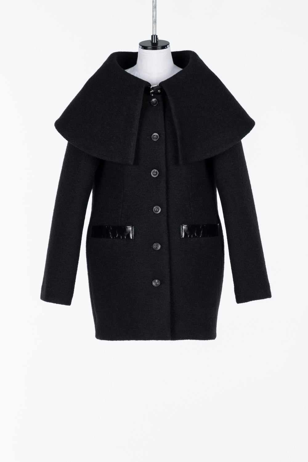 BOUCLE WOOL CAPE COAT - FETICO