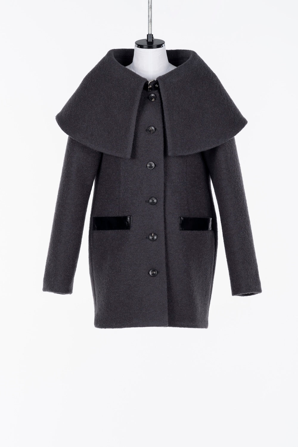 BOUCLE WOOL CAPE COAT - FETICO