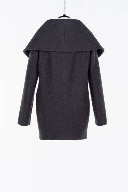 BOUCLE WOOL CAPE COAT - FETICO