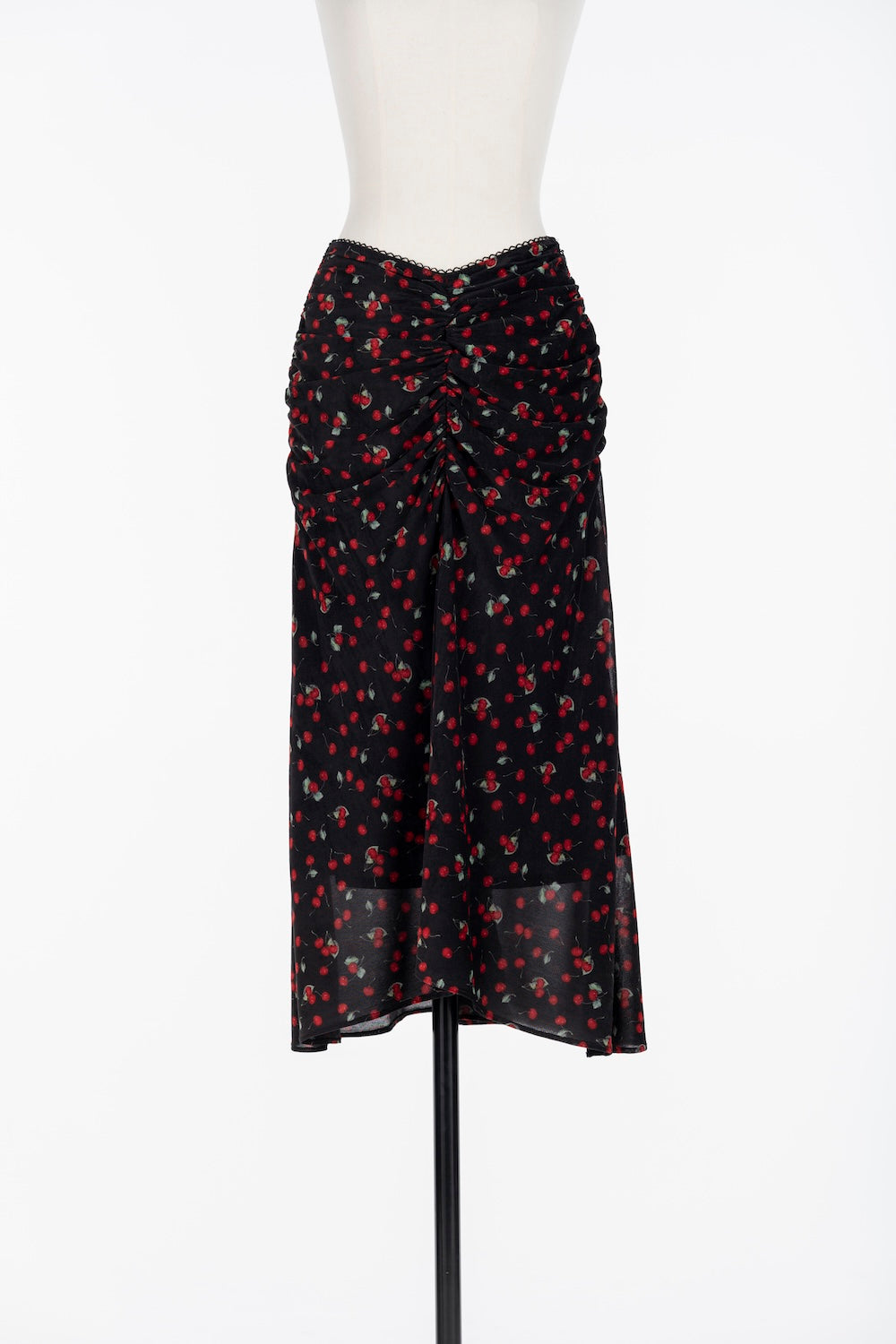 PRINTED VELVET TULLE GATHERED SKIRT - FETICO