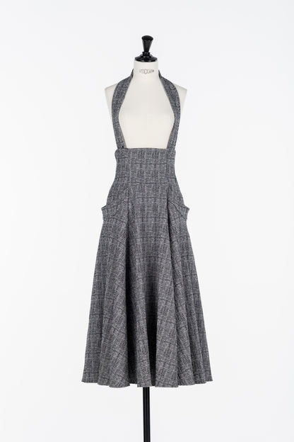 GLEN CHECK FLARED SKIRT - FETICO