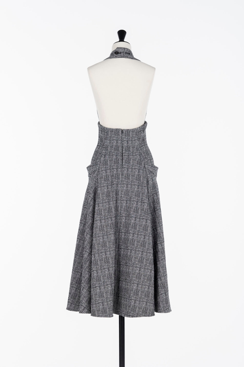 GLEN CHECK FLARED SKIRT - FETICO