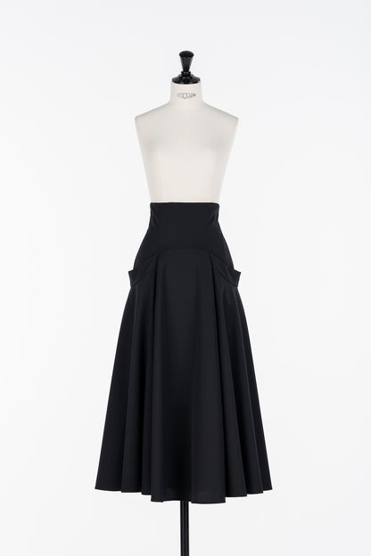 WOOL FLARED SKIRT - FETICO