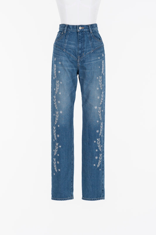 EMBROIDERED STRAIGHT JEANS - FETICO