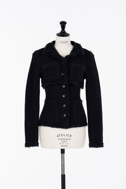 BOUCLE KNIT SHORT JACKET - FETICO