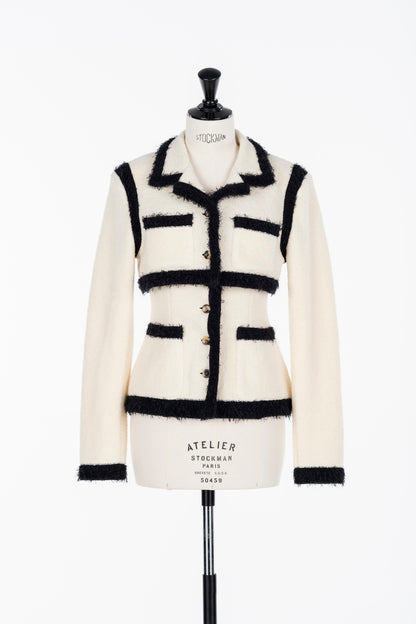 BOUCLE KNIT SHORT JACKET - FETICO