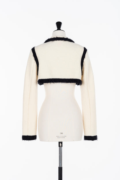 BOUCLE KNIT SHORT JACKET - FETICO