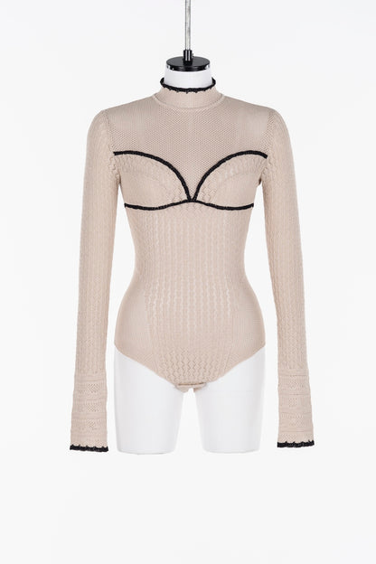 LACE KNIT BODYSUIT - FETICO