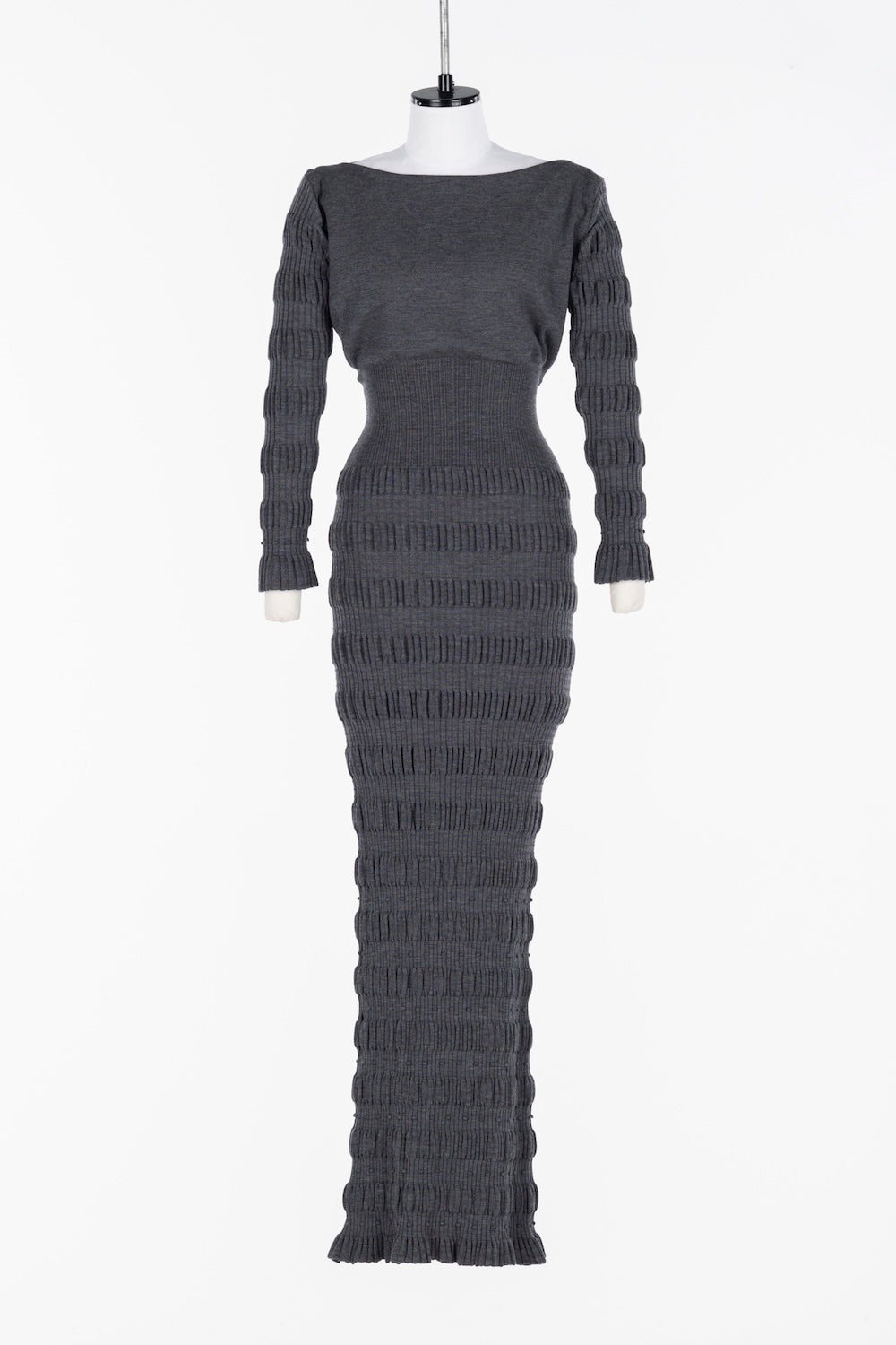 STRIPE KNIT LONG DRESS - FETICO