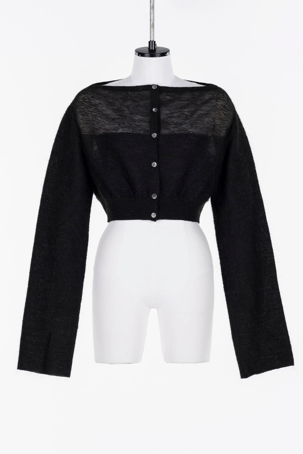 MOHAIR KNIT SHORT CARDIGAN - FETICO