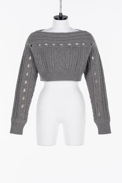 CABLE KNIT SHORT JUMPER - FETICO