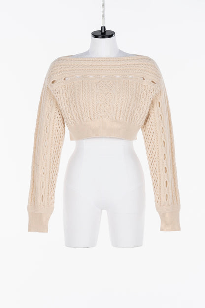 CABLE KNIT SHORT JUMPER - FETICO