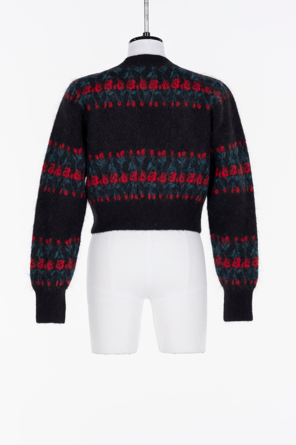 JACQUARD KNIT V NECK CARDIGAN - FETICO