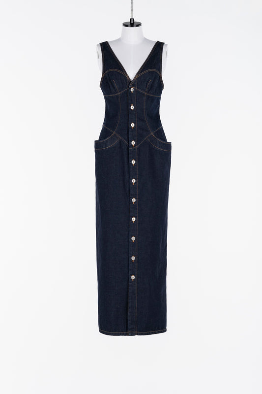 DENIM SLEEVELESS DRESS - FETICO