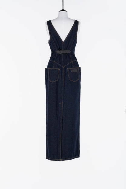 DENIM SLEEVELESS DRESS - FETICO