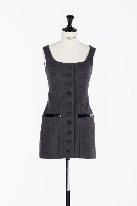 BOUCLE WOOL MINI DRESS - FETICO
