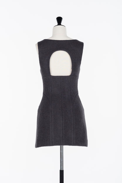 BOUCLE WOOL MINI DRESS - FETICO