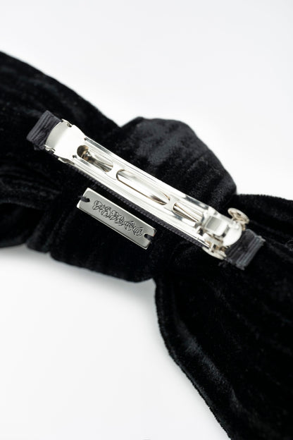 VELVET BOW HAIR CLIP - FETICO