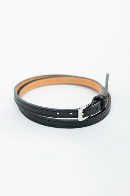 LEATHER SKINNY CHOKER - FETICO