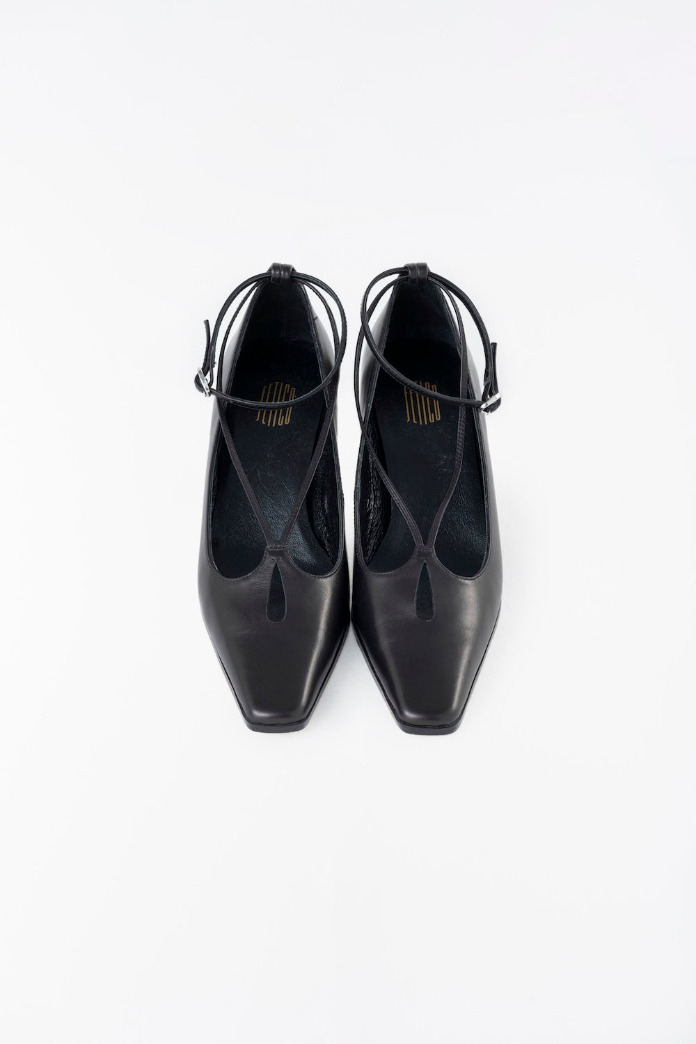 CUT OUT LEATHER HEELS - FETICO