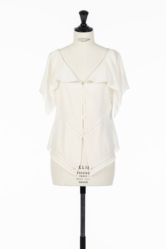 LACE JACQUARD TOP - FETICO