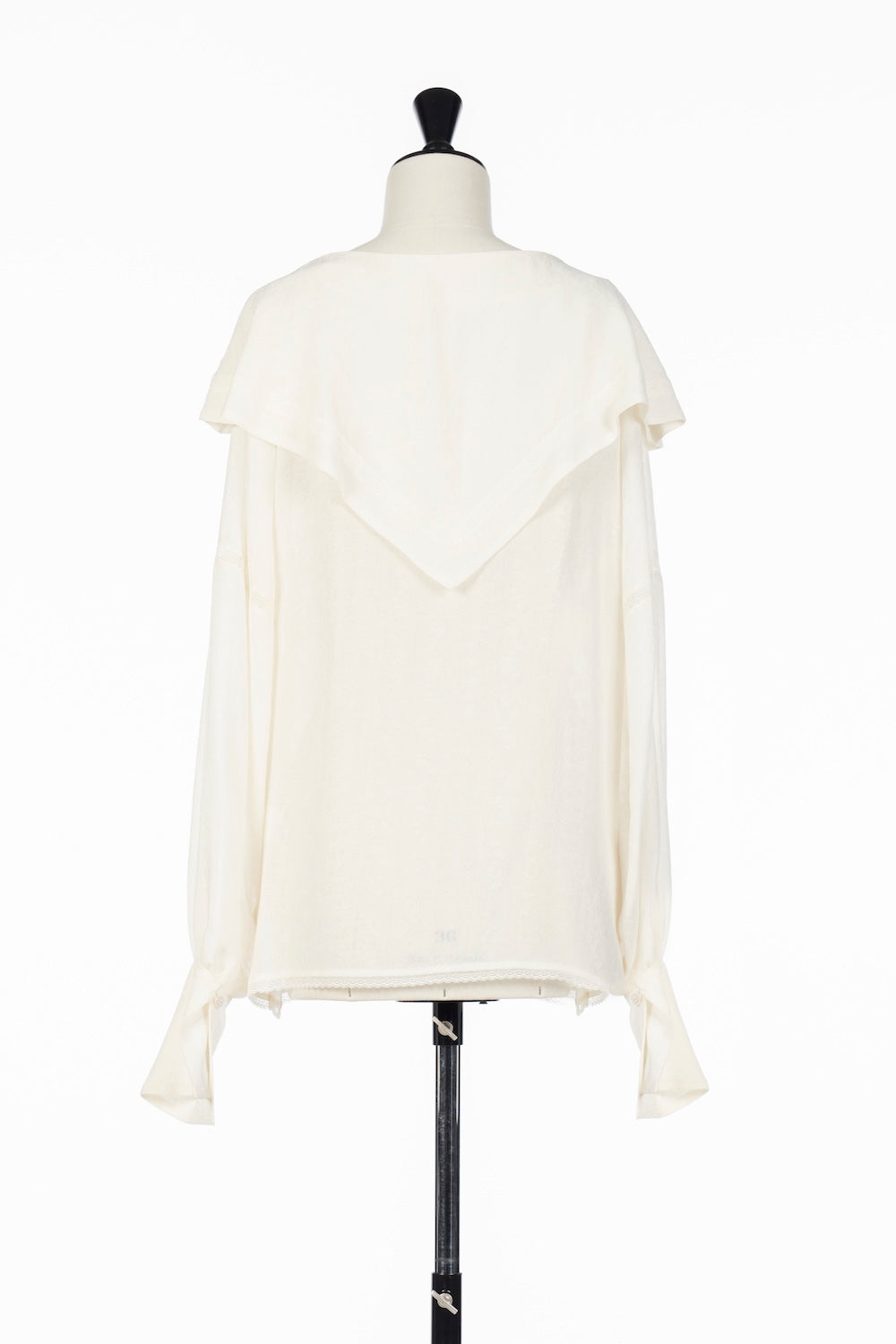 LACE JACQUARD SAILOR COLLAR BLOUSE - FETICO