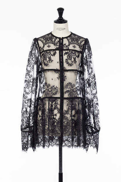 LACE GATHERED BLOUSE - FETICO