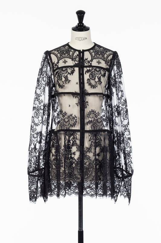 LACE GATHERED BLOUSE - FETICO