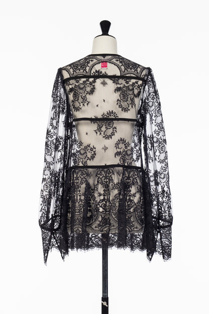 LACE GATHERED BLOUSE - FETICO