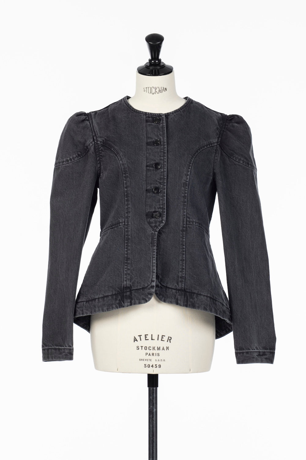 ORGANIC COTTON DENIM PEPLUM JACKET - FETICO